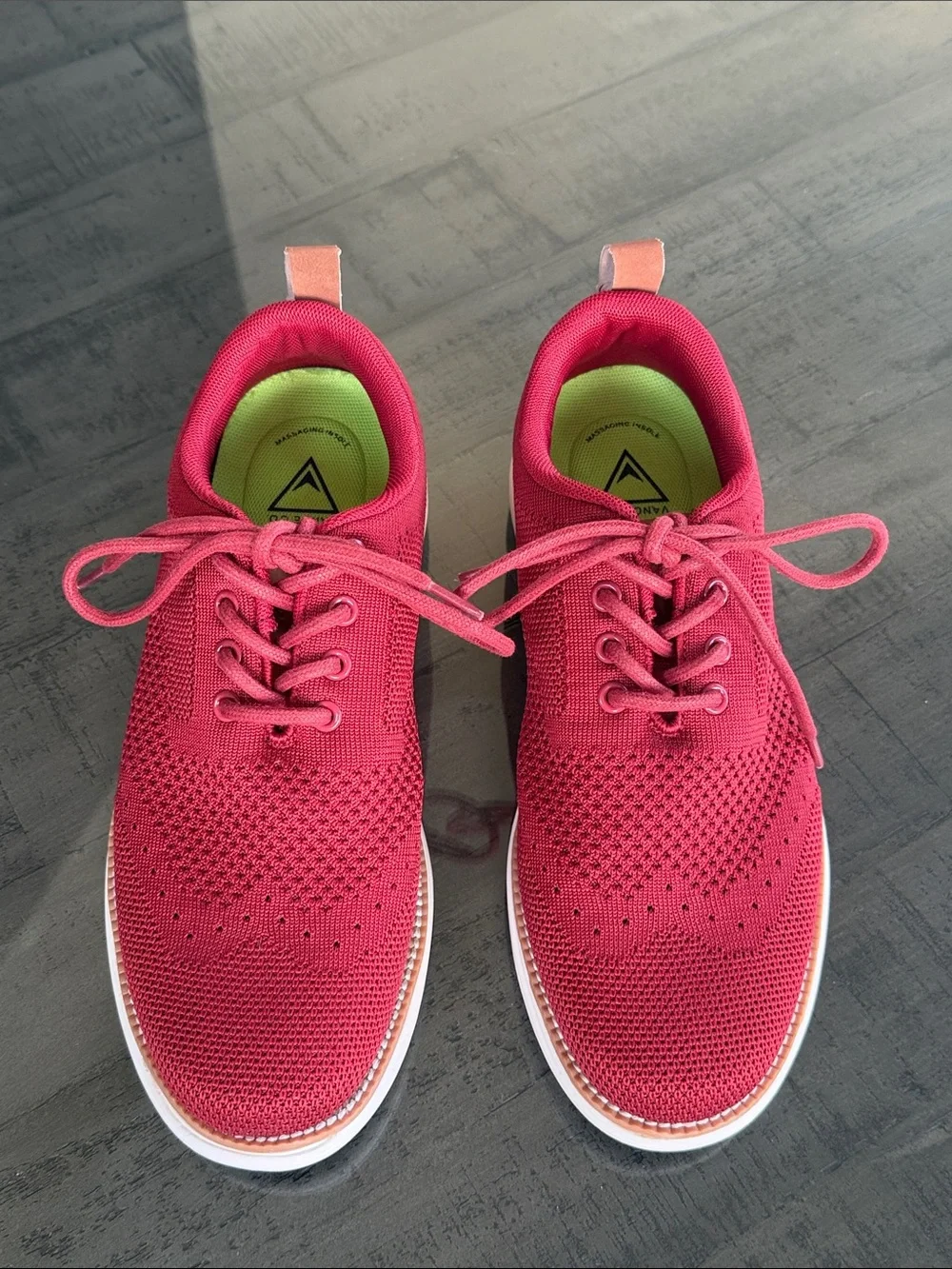 Vance Co Crimson Knit Derby Lace Up Sneakers. Mesh. Mens Size 7 Shoe
